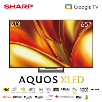 【SHARP 夏普】65吋 AQUOS XLED 4K Google TV聯網顯示器 4T-C65GU8500X (送基本安裝)