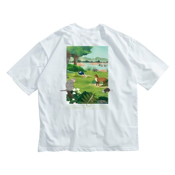 【邊界．之間】大落肩短T恤｜淺山（福山植物園）