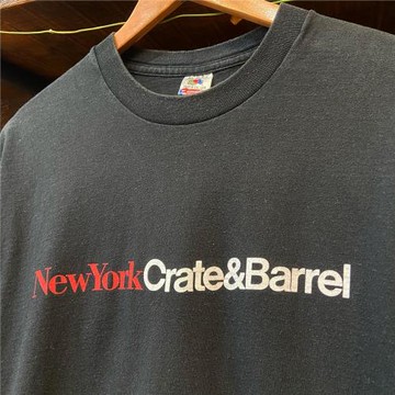 紅色紐約英文水洗黑短袖男士圓領做舊風上衣美式復古OOTD半截袖潮