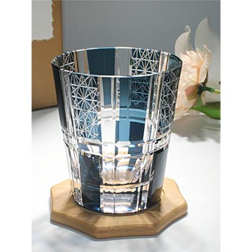 水晶玻璃杯威士忌杯洋酒杯日本江戶切子工藝手工雕刻家用輕奢禮品