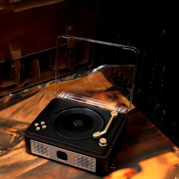 復古CD留聲機唱片機音樂藍牙音箱播放器音響光盤光碟便攜式唱片機【北歐家居生活】