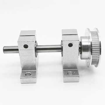 【台灣爆款】2GT同步轮传动装置16齿20齿60-80齿5mm6mm8mm轴承座8硬轴260皮带【暢銷】