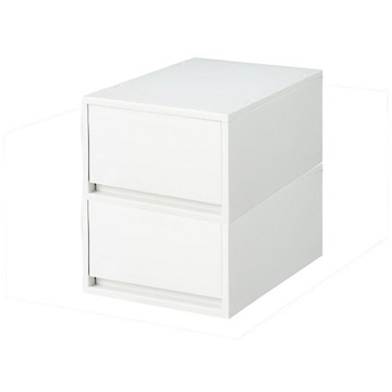 MUJI PP盒/深型(正反疊)/白灰/2入