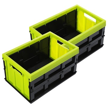 KEYWAY 聯府 中歐式摺疊箱 14L  380 x 255 x 192mm  綠色  2個