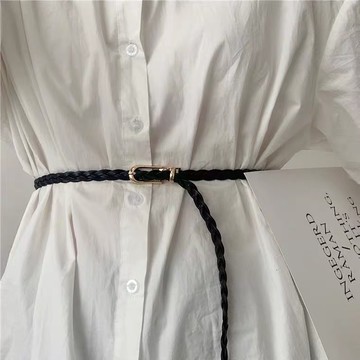 Chemistry_Girls -  韓國 KRAC07 編織 細皮帶 (五色)