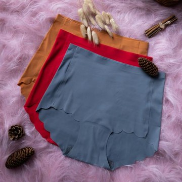 3條裝 冰絲內褲女士無痕高腰收腹提臀舒適透氣夏薄款一片式三角褲