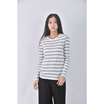 (M) 【國泰航空永續合作】muji質感棉質純棉灰色長袖上衣二手衣