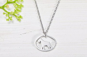 雪納瑞項鍊 -狗狗小印章系列- 抗敏醫療鋼