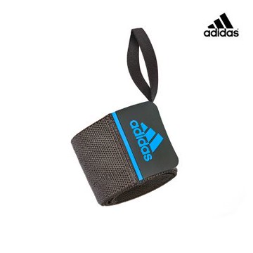 adidas 愛迪達 彈力纏繞式訓練護腕 (藍)