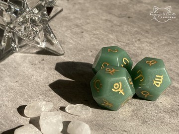 【東菱玉。占星骰子】 含消磁水晶、收納袋、自學電子檔、收納盒