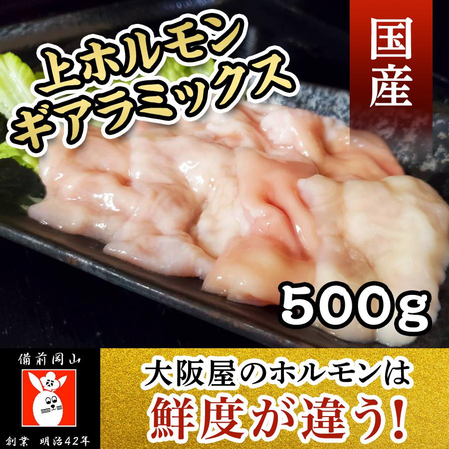 上ホルモン ギアラミックス ５００ｇ 焼肉 バーベキュー 新鮮