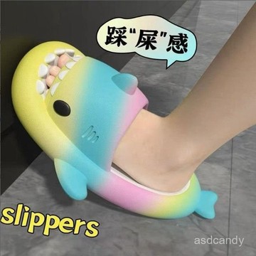 🔥臺灣-出貨🔥親子鯊魚拖鞋兒童夏季男童女童家居外穿浴室防滑情侶學生涼拖鞋..