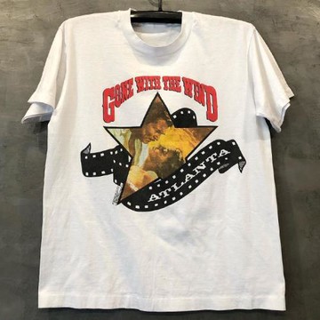 Vintage復古歐美經典老電影亂世佳人潮牌街頭短袖男女情侶寬松T恤