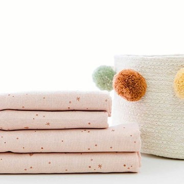 Gloop 有機棉紗布巾三件組/ 粉粉甜心