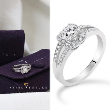 亞帝芬奇 GIA 50分 EI1 3VG 八心八箭 無螢光 天然鑽石 真鑽 戒指 暖光 PT950鉑金台