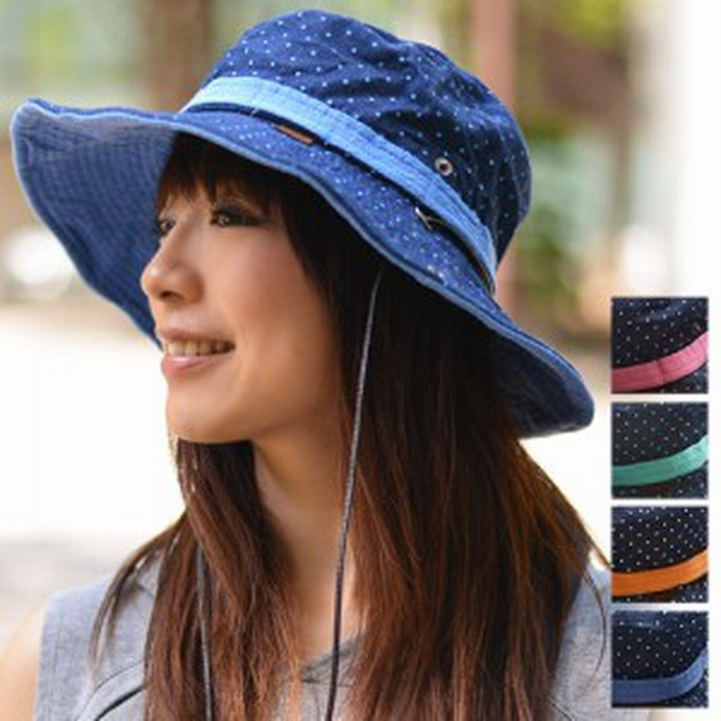 Clef クレ C Dot アドベンチャー ハット ツバ広ドット柄を被る楽しみ インディゴベースの生地でツバ広サファリ系ハット 折りたたみ 通販 Lineポイント最大1 0 Get Lineショッピング
