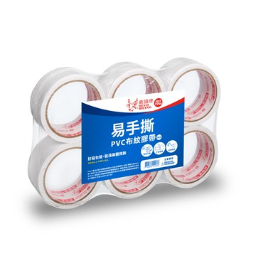 鹿頭牌 PVC布紋膠帶 白色 48mmx14M 六卷