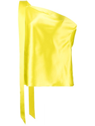 Michelle Mason - silk off the shoulder top - women - Silk - 2 - Yellow