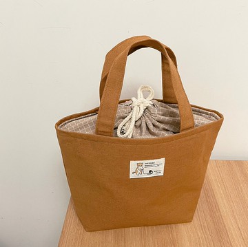 日式焦糖棕便當袋 / 手提袋 / 飯盒袋