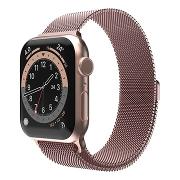 Sinjimoru Apple Watch兼容米蘭錶帶  Apple Watch 44/45/46/49mm  1個  玫瑰紅