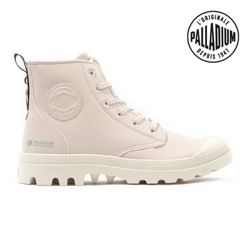 PALLADIUM PAMPA HI RE-VEGAN LTH拉鍊高筒靴/休閒鞋-男鞋/女鞋-淡粉/奶白