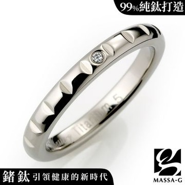 MASSA-G DECO系列【私藏系-晨露】雪白銀 鈦金戒