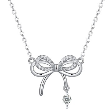 CF Diamond 莫桑鑽項鍊  B0918 愛戀永結  10分