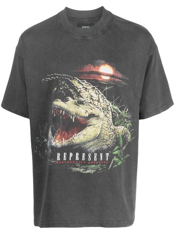 Represent - graphic-print cotton T-shirt - men - Cotton - S - Grey