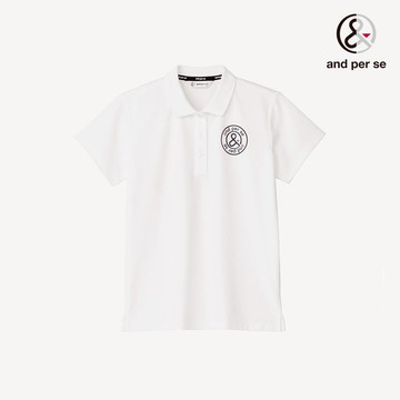 【and per se】女款白色吸濕快乾性UV防護乾爽舒適基本必備POLO衫 DLT207V1