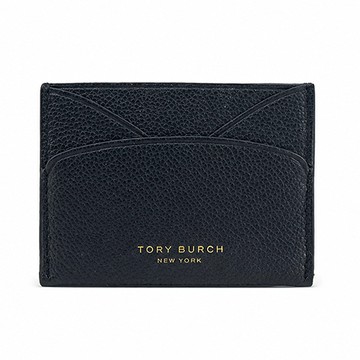 TORY BURCH ROMY 荔枝紋卡片夾(黑)