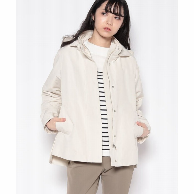 Newyorker ニューヨーカー Tcグログラン フーデットショートコート レディース アイボリー 通販 Lineポイント最大1 0 Get Lineショッピング