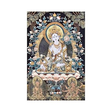 藏古祥館-白渡母刺繡唐卡 DD022