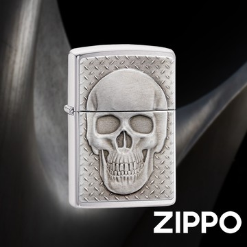 [隔日到貨] ZIPPO 防風打火機 硬派骷髏 29818 黃銅 美國製 煤油打火機