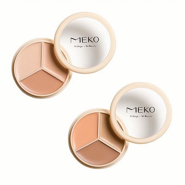 【MEKO】精修大師訂製三色遮瑕盤7.8g｜防水 防汗 長效持妝 自然遮瑕 DS015019