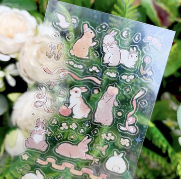 綿綿兔暖夢 咕卡貼紙 手帳裝飾素材