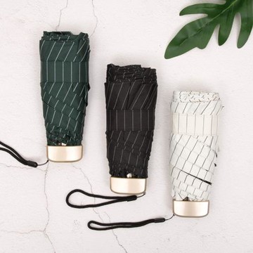 日系超輕小雨傘女神晴雨兩用遮陽傘五折疊防曬防紫外線黑膠太陽傘