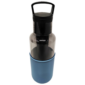 HYDY 運動水瓶 590ml 碳黑瓶 + 亞得里亞海矽膠套  1個