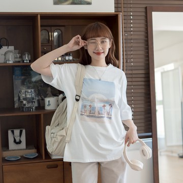 Summerfriday渡假狗狗寬鬆短袖上衣 NN221671 【現貨】