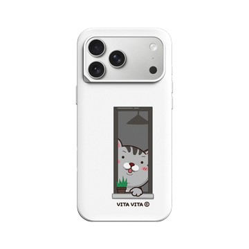 iPhone 17 Pro Max SolidX 白 - VITA VITA．塔仔是隻貓 - 你沒發現我躲在角落款