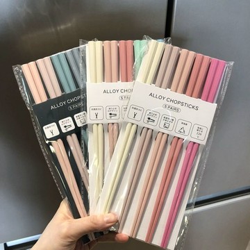 ✨新北發貨 爆款熱銷✨【店鋪熱銷】八角筷彩色筷子耐高溫食品級耐高溫防滑分餐合金筷一人一筷家用快