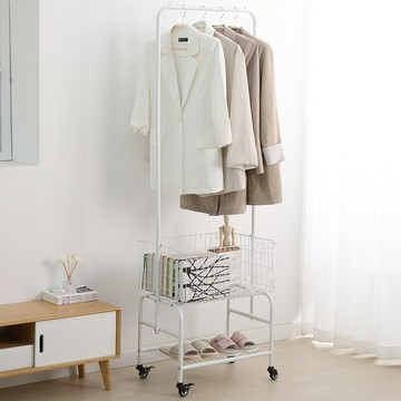 夏日晾衣架家用落地臥室掛衣架陽臺移動衣服架子曬衣桿室內衣帽架