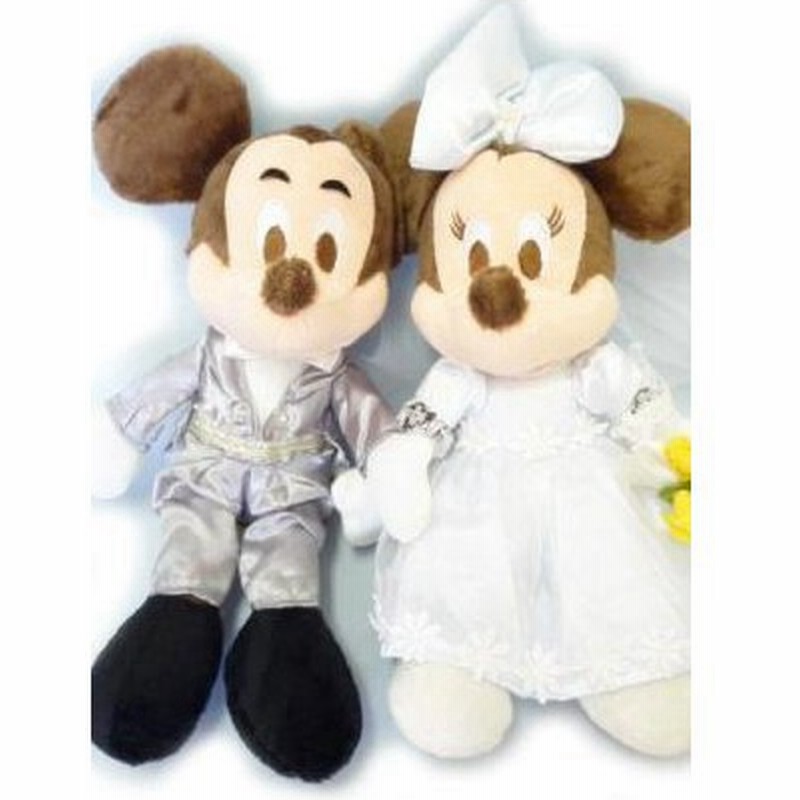 ミッキー ミニー ぬいぐるみ セット ウエディング バージョン Mサイズ 通販 Lineポイント最大get Lineショッピング