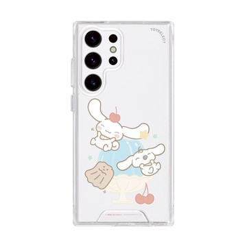 【正版授權】奶油家族x大耳狗果凍溜滑梯防摔透明SAMSUNG手機殼