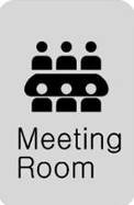 迪多deflect-o  612810S   Meeting Room 英文會議室-鋁質方形貼牌 / 個【APP滿額下單10%點數(單一帳號最高5000點)】1/31止