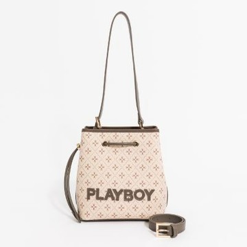 PLAYBOY - 水桶包  ChocoVerse系列 - 咖啡色