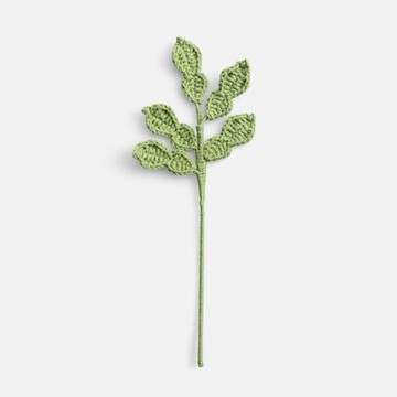 奧可利鉤針毛線小花插橄欖葉26cm 淺綠