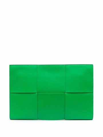 Bottega Veneta - Urban Intrecciato leather clutch bag - men - Leather - One Size - Green