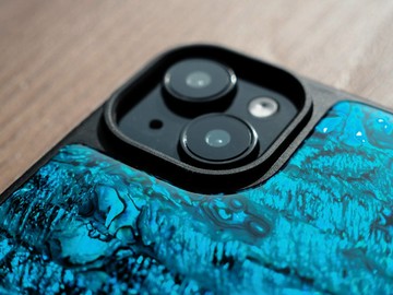 藍色 鮑魚貝殼 手工手機殼 適用iPhone16,15,14,13,12,11 Pro Max