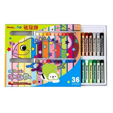 Pentel 飛龍牌 PHN9-36 一般粉蠟筆系列 36色