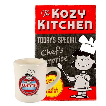 馬克杯&廣告牌組合-露西主廚【Hallmark-Peanuts史努比系列 禮品